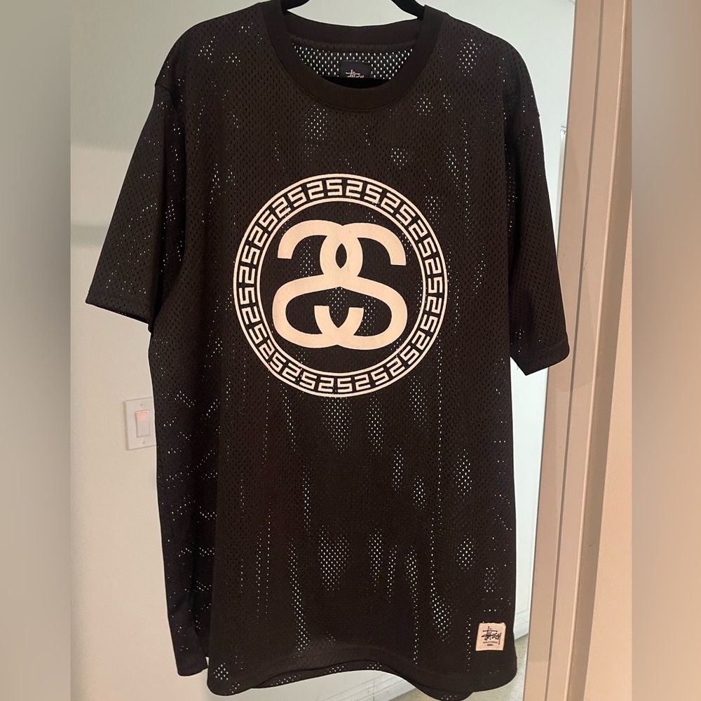 Stussy Ring Logo Mesh Jersey Size L